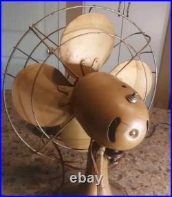 Vtg 12 Emerson Junior Fan 2660-D 2 Speed, Oscillating & Adjustable Tilt