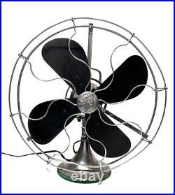 Vtg. 1920's GE General Electric 75425CP Chrome 16 Fan Industrial See Video