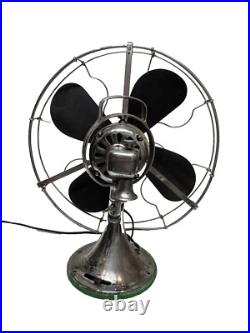Vtg. 1920's GE General Electric 75425CP Chrome 16 Fan Industrial See Video