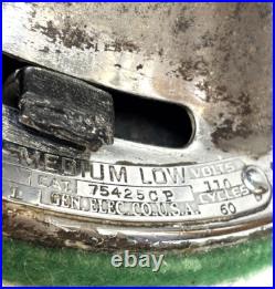 Vtg. 1920's GE General Electric 75425CP Chrome 16 Fan Industrial See Video
