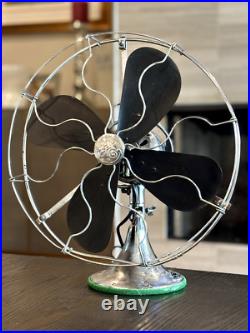 Vtg. 1920's GE General Electric 75425CP Chrome 16 Fan Industrial See Video