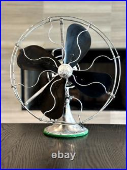 Vtg. 1920's GE General Electric 75425CP Chrome 16 Fan Industrial See Video