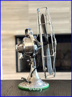 Vtg. 1920's GE General Electric 75425CP Chrome 16 Fan Industrial See Video