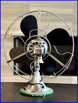 Vtg. 1920's GE General Electric 75425CP Chrome 16 Fan Industrial See Video