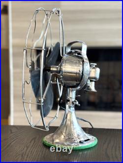 Vtg. 1920's GE General Electric 75425CP Chrome 16 Fan Industrial See Video