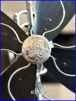 Vtg. 1920's GE General Electric 75425CP Chrome 16 Fan Industrial See Video