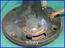 Vtg 1930s GE Desk Top Table Fan Oscillating Metal 10 Diameter, 14 Tall, WORKS