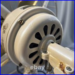 Vtg 1940's Western Electric Brass Blade Fan 13 4 Blade Cage 3 Speed USA Antique