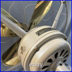 Vtg 1940's Western Electric Brass Blade Fan 13 4 Blade Cage 3 Speed USA Antique