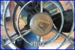 Vtg 1950s VORNADO Blue Metal Desk Fan Model B24C1-1 3-Blade Works Antique Works