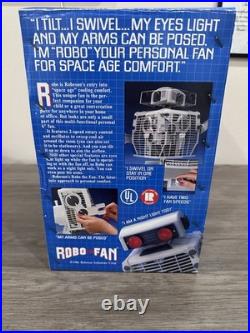 Vtg 1986 Robeson Robo The Fan, Frigid Fan, Light Up Eyes, Oscillates RUC Tested
