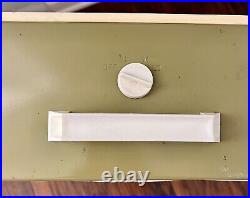 Vtg 22 Montgomery Wards 3 Speed Box Fan Avocado Green Metal Case 7 Blades VIDEO