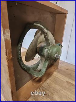 Vtg Antique ILG Electric Ventilating Co Wall Ventillation Fan Cast Iron Tested
