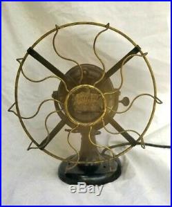 Vtg Antique Robbins & Myers A. C. Fan Style R-134031 Brass Blades Cage 12 Works