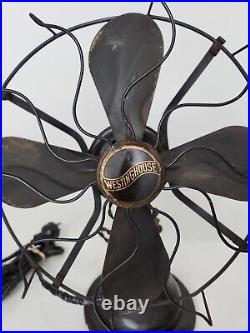 Vtg Antique Westingouse 457678 Oscillating Fan with 10 Blades, Parts Or Repair