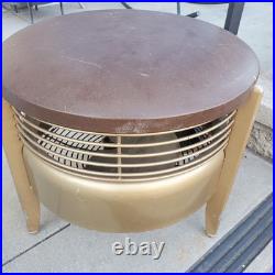 Vtg Atomic MID CENTURY FRIGID CC12G Steel Hassock Floor FAN Stool Stand Working