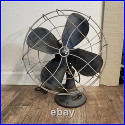 Vtg EMERSON ELECTRIC 16 OSCILLATING FAN TYPE 79648-AP-G 3 Speed Works Rotates