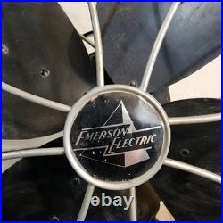 Vtg EMERSON ELECTRIC 16 OSCILLATING FAN TYPE 79648-AP-G 3 Speed Works Rotates