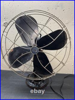 Vtg EMERSON ELECTRIC 16 OSCILLATING FAN TYPE 79648-AU-G 3 Speed Works Rotates