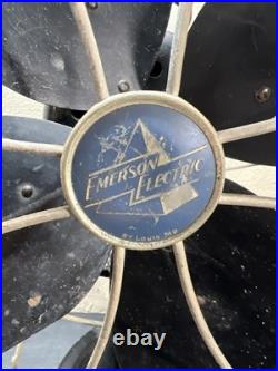 Vtg EMERSON ELECTRIC 16 OSCILLATING FAN TYPE 79648-AU-G 3 Speed Works Rotates