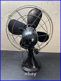 Vtg EMERSON ELECTRIC 16 OSCILLATING FAN TYPE 79648-AU-G 3 Speed Works Rotates