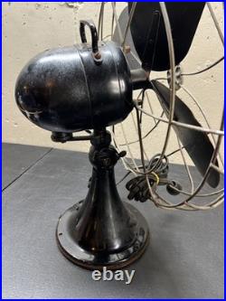 Vtg EMERSON ELECTRIC 16 OSCILLATING FAN TYPE 79648-AU-G 3 Speed Works Rotates