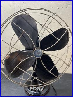 Vtg EMERSON ELECTRIC 16 OSCILLATING FAN TYPE 79648-AU-G 3 Speed Works Rotates
