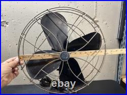 Vtg EMERSON ELECTRIC 16 OSCILLATING FAN TYPE 79648-AU-G 3 Speed Works Rotates
