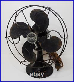 Vtg Emerson Type 2250 10 Oscillating Metal Fan Antique Working