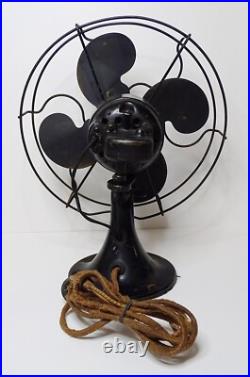 Vtg Emerson Type 2250 10 Oscillating Metal Fan Antique Working