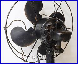 Vtg Emerson Type 2250 10 Oscillating Metal Fan Antique Working