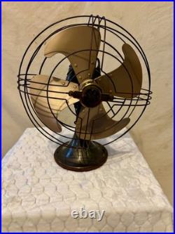 Vtg GE General Electric Vortalex 4 Blade 3 speed Oscillating Fan. Works