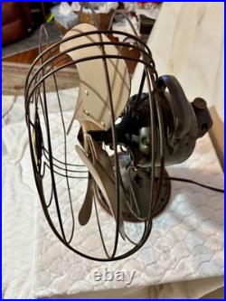 Vtg GE General Electric Vortalex 4 Blade 3 speed Oscillating Fan. Works