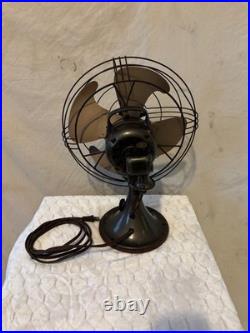 Vtg GE General Electric Vortalex 4 Blade 3 speed Oscillating Fan. Works