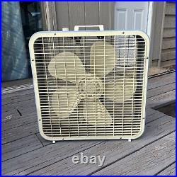 Vtg Kmart 22 Metal 5-Blade 3-speed Box Fan 209047 Robin Egg Blue WORKS GREAT Vtg Kmart 22 Metal 5-Blade 3-speed Box Fan 209047 Robin Egg Blue WORKS GREAT