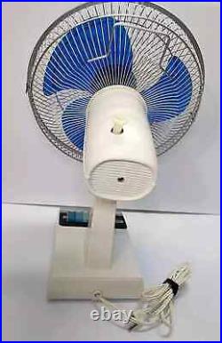 Vtg LkNew Panasonic F-1205 Blue Blade 5-WAY Oscillation FAN 12. Mint Japan