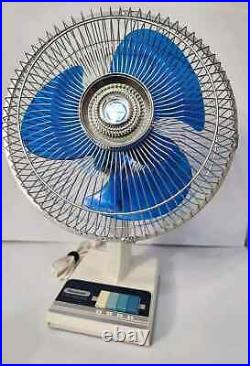 Vtg LkNew Panasonic F-1205 Blue Blade 5-WAY Oscillation FAN 12. Mint Japan