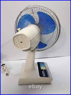 Vtg LkNew Panasonic F-1205 Blue Blade 5-WAY Oscillation FAN 12. Mint Japan