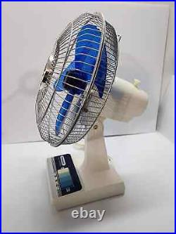 Vtg LkNew Panasonic F-1205 Blue Blade 5-WAY Oscillation FAN 12. Mint Japan