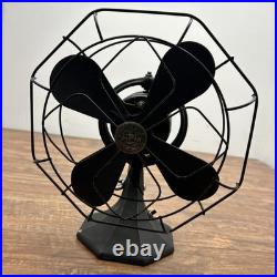 Vtg MCM Retro SPARTAN Rare Octagon Shape 4 Blades Oscillating Electric Fan Read