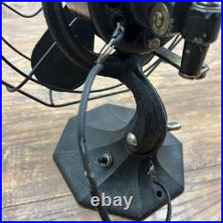 Vtg MCM Retro SPARTAN Rare Octagon Shape 4 Blades Oscillating Electric Fan Read