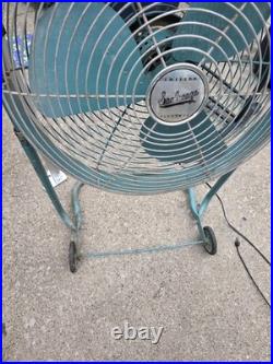 Vtg Mid-Century Emerson Electric Seabreeze Roll-About Adjustable 2-Speed Fan