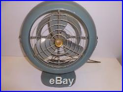 Vtg Old Antique Vornado Desk Fan Blue B28C1-1 B52 Art Deco Industrial Decor
