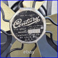 Vtg Original Century S2 frame 12 Table Fan, runs strong and quiet