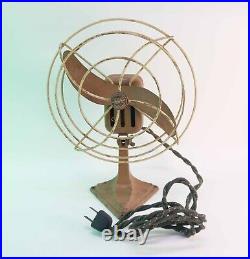 Vtg POWR-PAKT Electric Table Fan Art Deco working