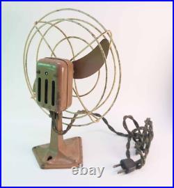 Vtg POWR-PAKT Electric Table Fan Art Deco working