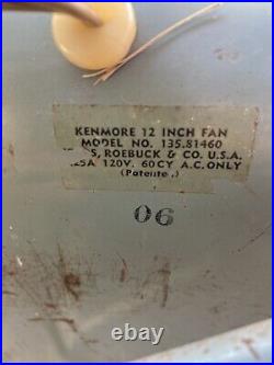 Vtg Sears Kenmore 12 Inch Box Fan Model 135.81460 Triple Speed