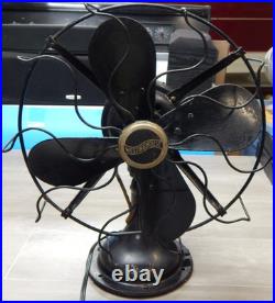 Vtg Westinghouse Electric 4-Blade Oscillating Metal Desk Fan -WORKS- 315745A
