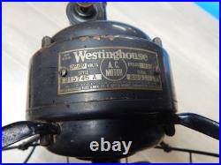 Vtg Westinghouse Electric 4-Blade Oscillating Metal Desk Fan -WORKS- 315745A