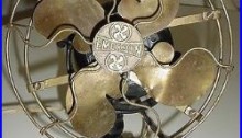 WORKING Antique 8 EMERSON 1500 Brass FAN Ribbed Cast Iron Base